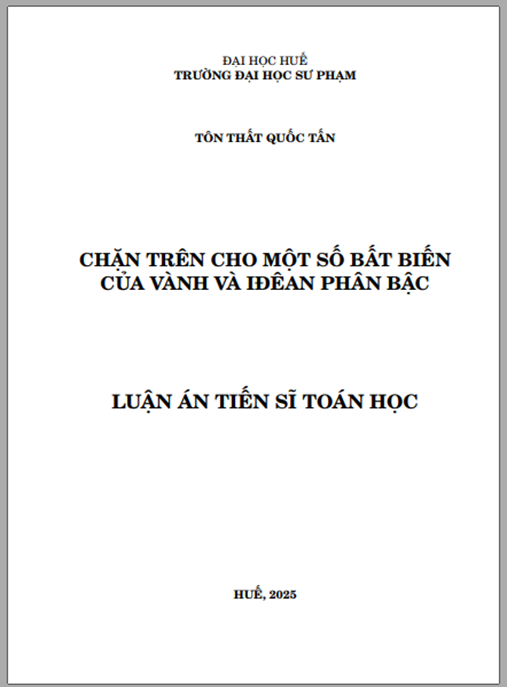 Luận án Chặn trên cho một số bất biến của vành và iđêan phân bậc