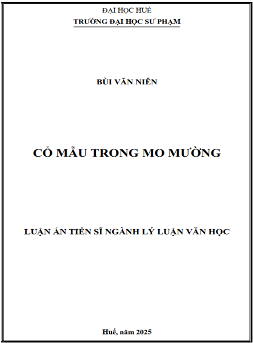 Luận án –  Cổ mẫu trong Mo Mường
