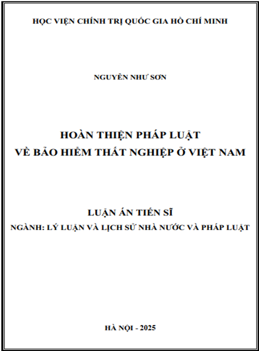 Luận án Hoàn thiện pháp luật bảo hiểm thất nghiệp ở Việt Nam