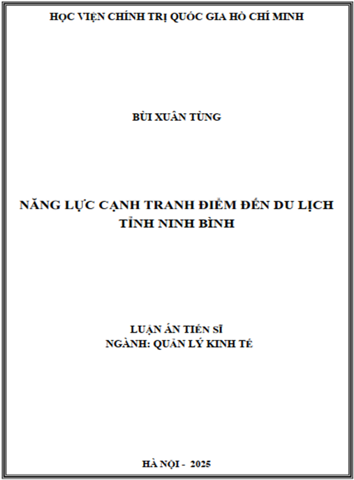 Luận án Năng lực cạnh tranh điểm đến du lịch tỉnh Ninh Bình
