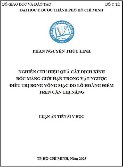 Luận án Nghiên cứu hiệu quả cắt dịch kính bóc màng giới hạn trong vạt ngược điều trị bong võng mạc do lỗ hoàng điểm trên cận thị nặng