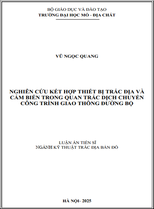 Luận án Nghiên cứu kết hợp thiết bị trắc địa và cảm biến trong quan trắc dịch chuyển công trình giao thông đường bộ