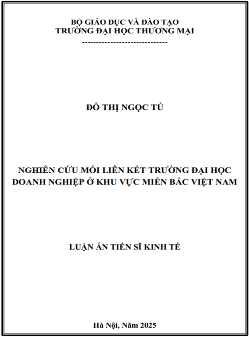 Luận án Nghiên cứu mối liên kết trường Đại học – Doanh nghiệp ở khu vực Miền Bắc Việt Nam