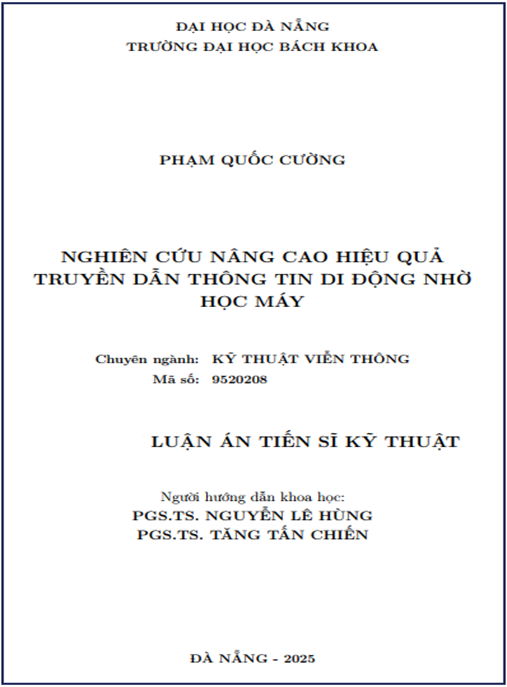 Luận án Nghiên cứu nâng cao hiệu quả truyền dẫn thông tin di động nhờ máy học