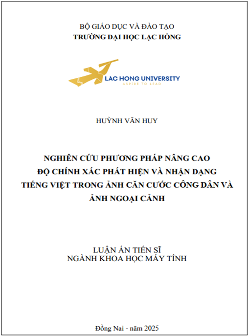 Luận án Nghiên cứu phương pháp nâng cao độ chính xác phát hiện và nhận dạng tiếng Việt trong ảnh căn cước công dân và ảnh ngoại cảnh
