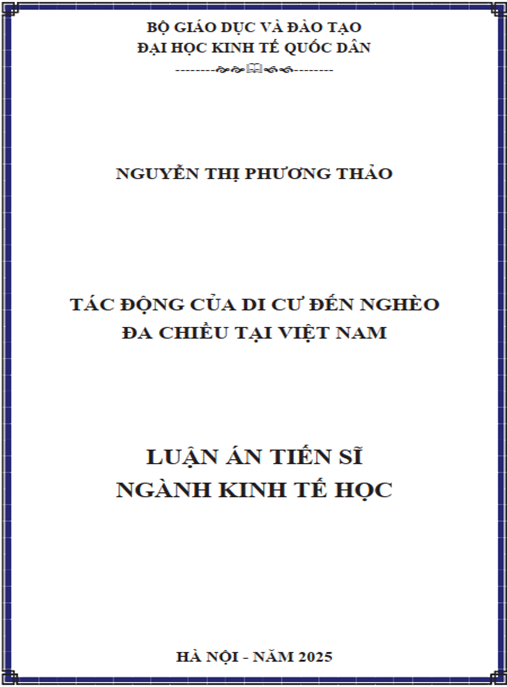 Luận án Tác động của di cư đến nghèo đa chiều tại Việt Nam
