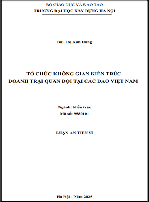 Luận án –  Tổ chức không gian kiến trúc Doanh trại Quân đội tại các đảo Việt Nam