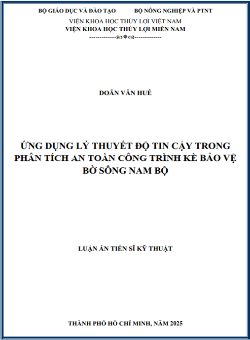 Luận án –  Ứng dụng lý thuyết độ tin cậy trong phân tích an toàn công trình kè bảo vệ bờ sông Nam Bộ