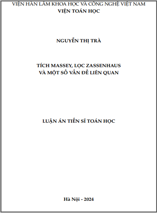 Luận án Viện Toán học – Viện Hàn lâm Khoa học và Công nghệ Việt Nam