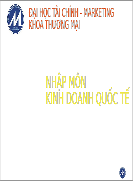 Bài giảng Nhập môn Kinh doanh quốc tế