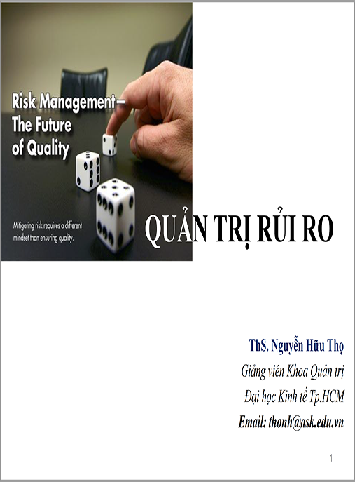 Bài giảng Quản trị rủi ro