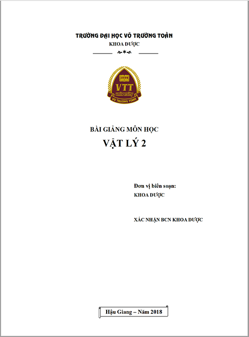 Bài giảng Vật lý 2