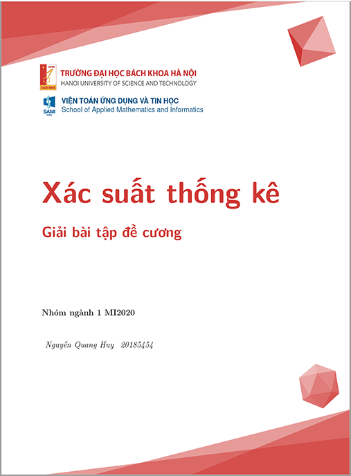 Giải bài tập đề cương Xác suất thống kê