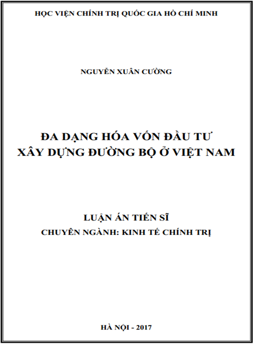 Luận án Đa dạng hóa vốn đầu tư xây dựng đường bộ ở Việt Nam