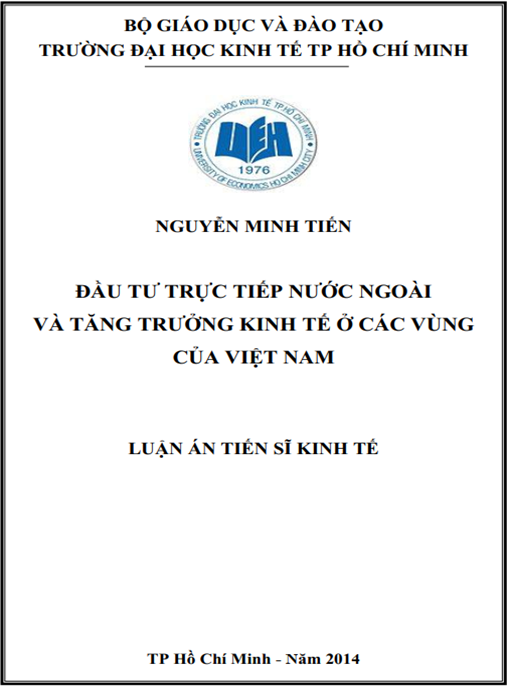 Luận án Đầu tư trực tiếp nước ngoài và tăng trưởng kinh tế ở các vùng của Việt Nam