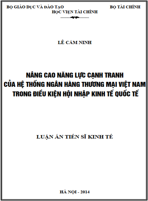 Luận án Nâng cao hiệu quả quản lý của Ngân hàng Nhà nước đối với hoạt động của các Ngân hàng thương mại ở Việt Nam