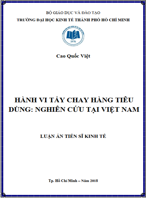 Luận án tiến sĩ Hành vi tẩy chay hàng tiêu dùng – Nghiên cứu tại Việt Nam