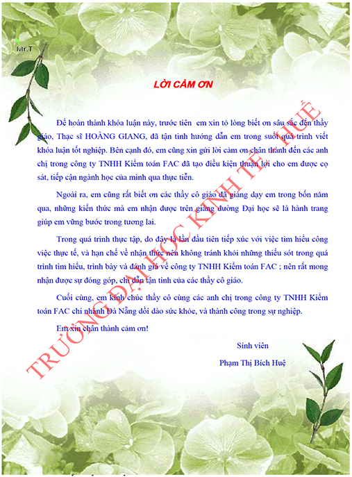 Khóa luận tốt nghiệp: Đánh giá và nâng cao việc vận dụng phù hợp các thủ tục phân tích trong hoạt động kiểm toán khoản mục doanh thu tại Công ty TNHH Kiểm toán FAC chi nhánh Đà Nẵng